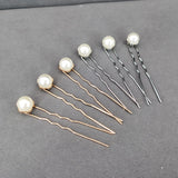 Women U-shaped Pearl Barrette Clip Hairpins Bridal Tiara Hair Accessories
