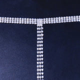 Rhinestone Bracelet Bangle with Tassel Chain
