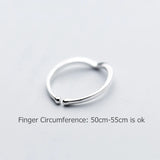 925 Sterling Silver Women's V Shape Letter Opening Ring