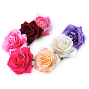 Velvet Cloth Rose Hair Clip Bridal Pin Wedding Party Hair Accessories