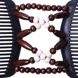 Vintage Elastic Hair Jewelry Hairpin Stretch Hair Comb Beaded Magic Clip