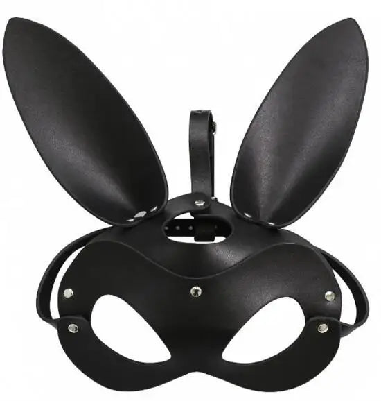 Vintage Rivet Leather Head Mask Rabbit Retro Party Head Jewelry