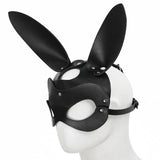 Vintage Rivet Leather Head Mask Rabbit Retro Party Head Jewelry