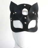 Vintage Rivet Leather Head Mask Rabbit Retro Party Head Jewelry