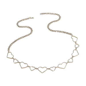 Rhinestone Crystal Waist Chain Belt for Women Dress Outfit