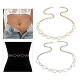 Rhinestone Crystal Waist Chain Belt for Women Dress Outfit