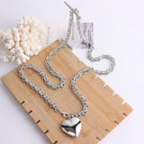 Silver Heart Waist Chain Belt for Dress Skirt Body Waistbands