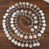 Women Waist Chain Hook Belt with Tassels Metal Belts Body Waistbands