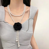 Camellia Flower Pearl Waist Chain Women