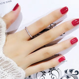 Women's High Polished Stainless Steel Wedding Ring with Zircon Setting