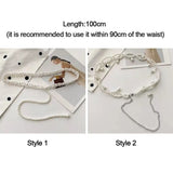 Pearl Chain Belt Wedding Waist Strap Slim Girdle Waist Belt
