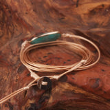 Women Wrap Bracelet Multilayer Rope Friendship Bracelet Amazonite Stone Boho