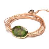 Sea Sediment Jaspers Stone Wrap Bracelet - Boho JEWELRY