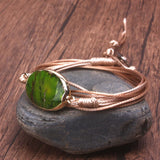 Sea Sediment Jaspers Stone Wrap Bracelet - Boho JEWELRY