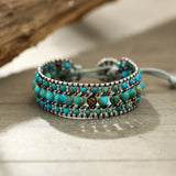 Adjustable Turquoise Bracelet for Women and Men