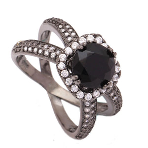 Women's CZ Zircon Paved Wedding Ring Size 6-9 Jewelry Gift