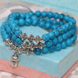Multilayer Women's Bracelet with Opal, Cat Eye Bangle Jewelry