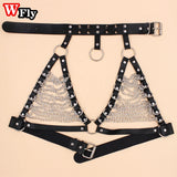 Rivet Punk Choker Collar Waist Chain Belt Body Chain