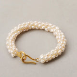 Natural Pearl Bracelet for Women - Layering Bangle Jewelry