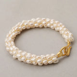 Natural Pearl Bracelet for Women - Layering Bangle Jewelry