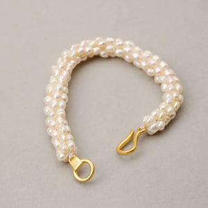 Natural Pearl Bracelet for Women - Layering Bangle Jewelry
