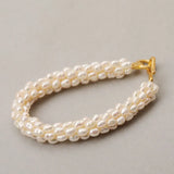 Natural Pearl Bracelet for Women - Layering Bangle Jewelry