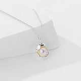 925 Silver Chain Necklace with Pearl Pendant Jewelry for Girl