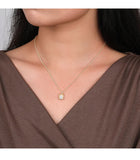 925 Silver Chain Necklace with Pearl Pendant Jewelry for Girl