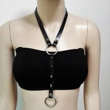 Women Leather Choker Necklace Punk HARAJUKU Goth Rock Torques