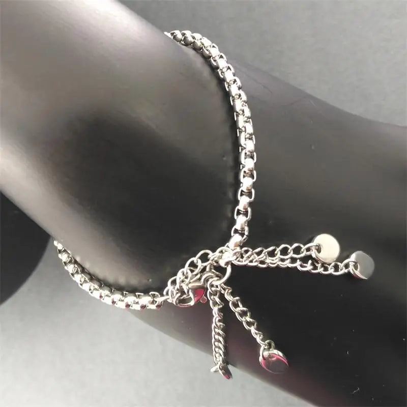 Stainless Steel Bracelet Anklet Chain Women's Jewelry B198