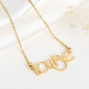 Custom Name Necklace for Women - Personalized Stainless Steel Pendant