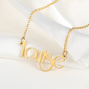Custom Name Necklace for Women - Personalized Stainless Steel Pendant