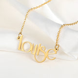 Custom Name Necklace for Women - Personalized Stainless Steel Pendant