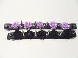 Women Sexy Harajuku Punk Choker Necklace Rivets Handmade Flower Collar