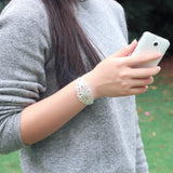 925 Silver Bangle Bracelet Hollow Wide Solid Jewelry Gift