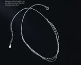 925 Sterling Silver Three-Twist Chain Long Necklace
