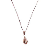 18K Purple Water Drop Necklace 14K Rose