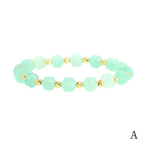 Women's Natural Stone Beaded Bracelet 8mm Stretch Semi-precious Stones