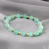 Women's Natural Stone Beaded Bracelet 8mm Stretch Semi-precious Stones