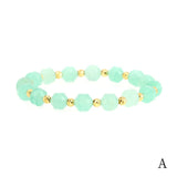 Women's Natural Stone Beaded Bracelet 8mm Stretch Semi-precious Stones