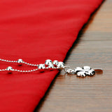 925 Silver Clover Pendant Anklet Beach Jewelry