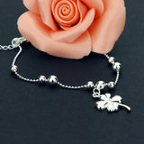 925 Silver Clover Pendant Anklet Beach Jewelry