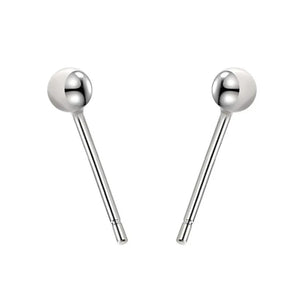 925 Silver Ear Nail 2.5mm-5mm Round Bead Jewelry Couple Gift