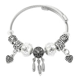 Women's 925 Silver Dream Catcher Adjustable Bracelet