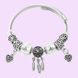 Women's 925 Silver Dream Catcher Adjustable Bracelet