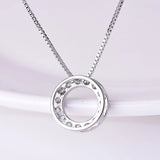925 Silver Zircon Pendant Necklace Wedding Jewelry