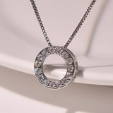 925 Silver Zircon Pendant Necklace Wedding Jewelry