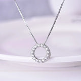 925 Silver Zircon Pendant Necklace Wedding Jewelry