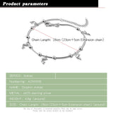 925 Silver Dolphin Anklet Summer Beach Jewelry