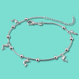 925 Silver Dolphin Anklet Summer Beach Jewelry